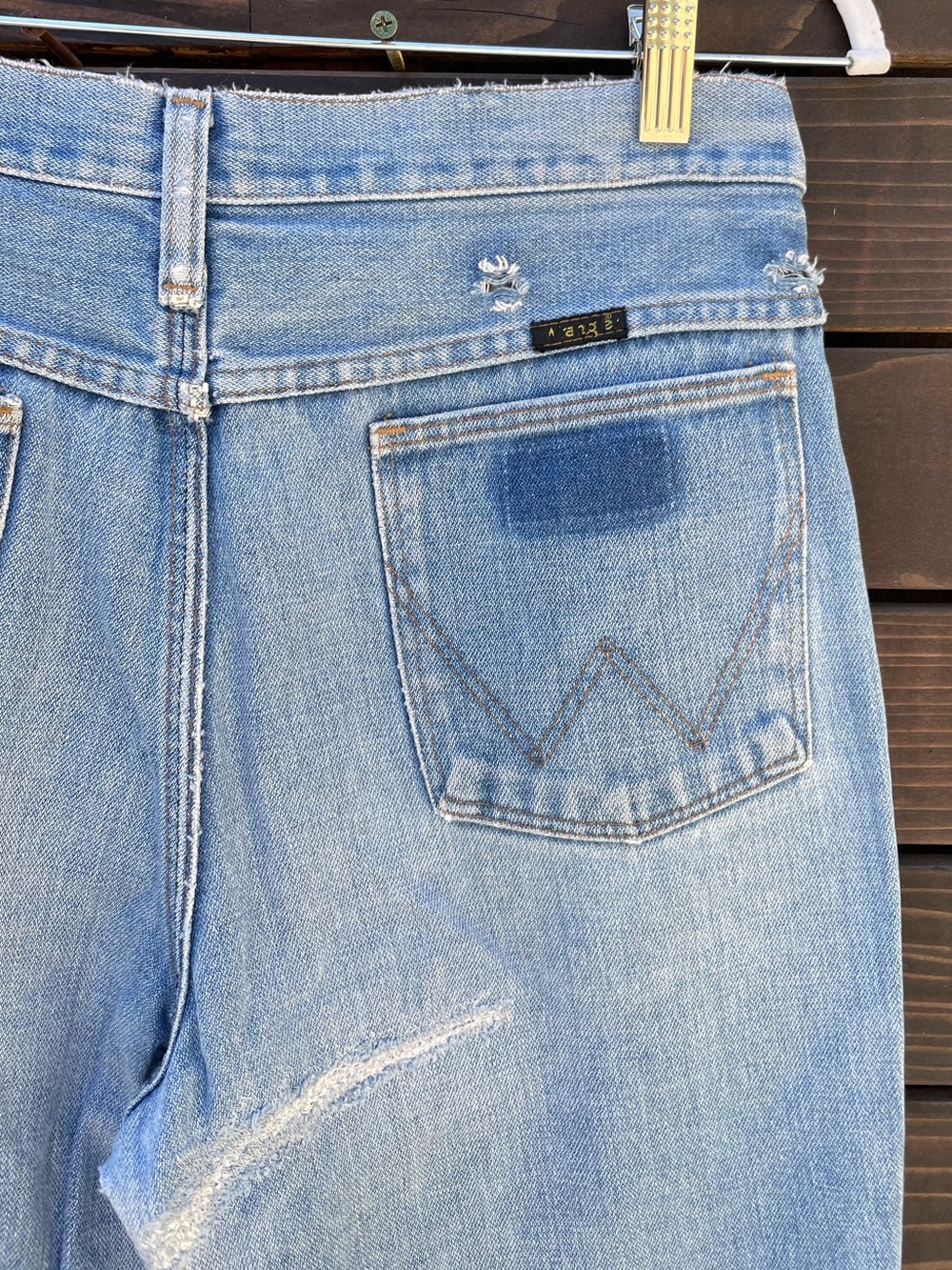 Vintage Wrangler Light Blue High-Rise Cropped Straight Jeans - Picture 4 of 5